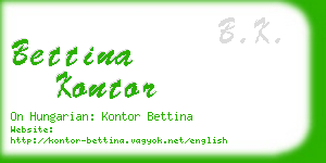 bettina kontor business card